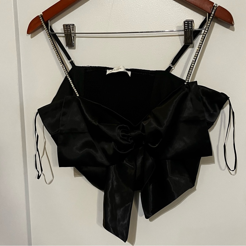 Altar’d State Rhinestone Bow Crop Top